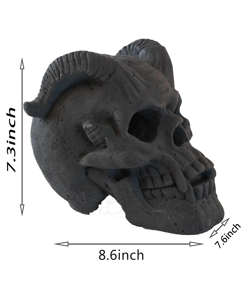 Fireproof Imitated Human Fire Pit Skulls Garden Statue, Halloween Decor