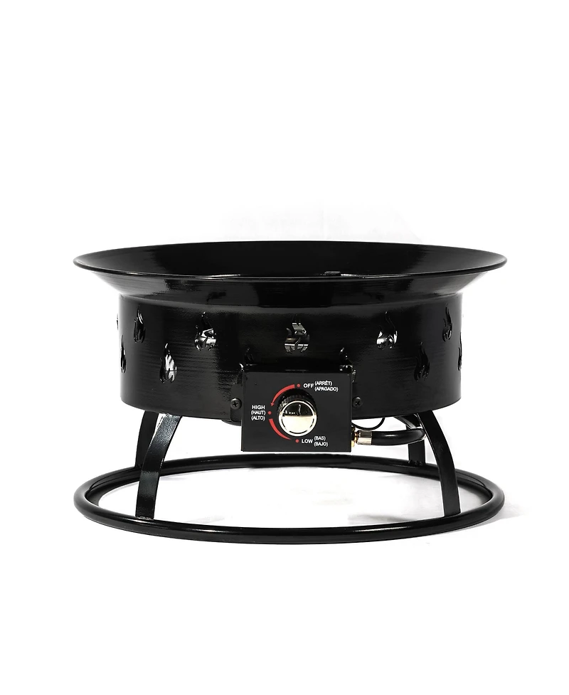 Mini Fire Pit Outdoor Portable Fire Pit Steel Camping Fire Pit with Lava Rocks,Instant Ignition and Adjustment
