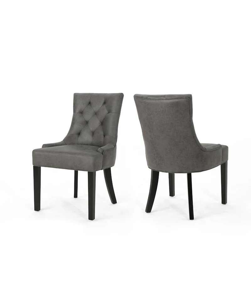 Streamdale Diamond Stitch Slate Dining Chairs