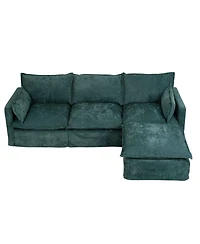 Streamdale Modern L-Shaped Sectional Sofa with Ottoman