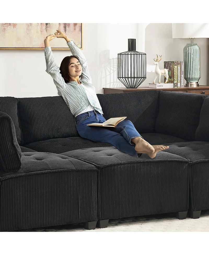 Streamdale U-Shaped Modular Sectional Sofa with Reversible Chaise