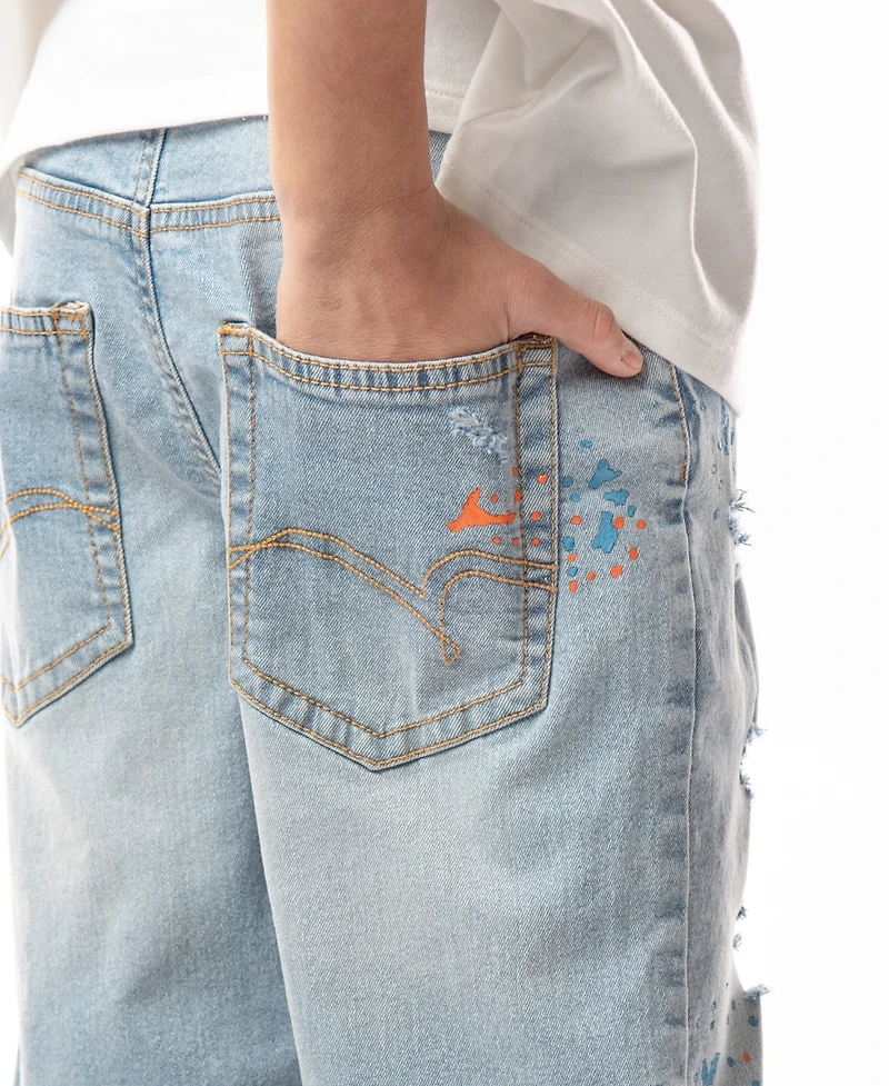 Ring of Fire Big Boys Revolve Stretch Denim Shorts