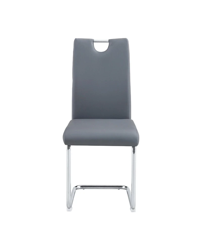 Streamdale Set of 4 Modern Faux Leather Dining Chairs