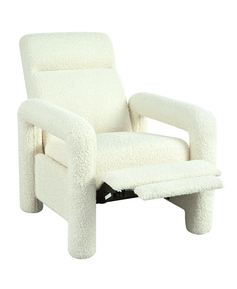 Streamdale Beige Push Back Recliner with Adjustable Backrest