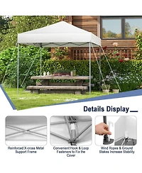 6.6 x 6.6 Feet Outdoor Pop-up Canopy Tent with Upf 50+ Sun Protection