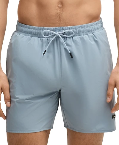 Boss by Hugo Men's Rubber Logo Badge Swimsuit