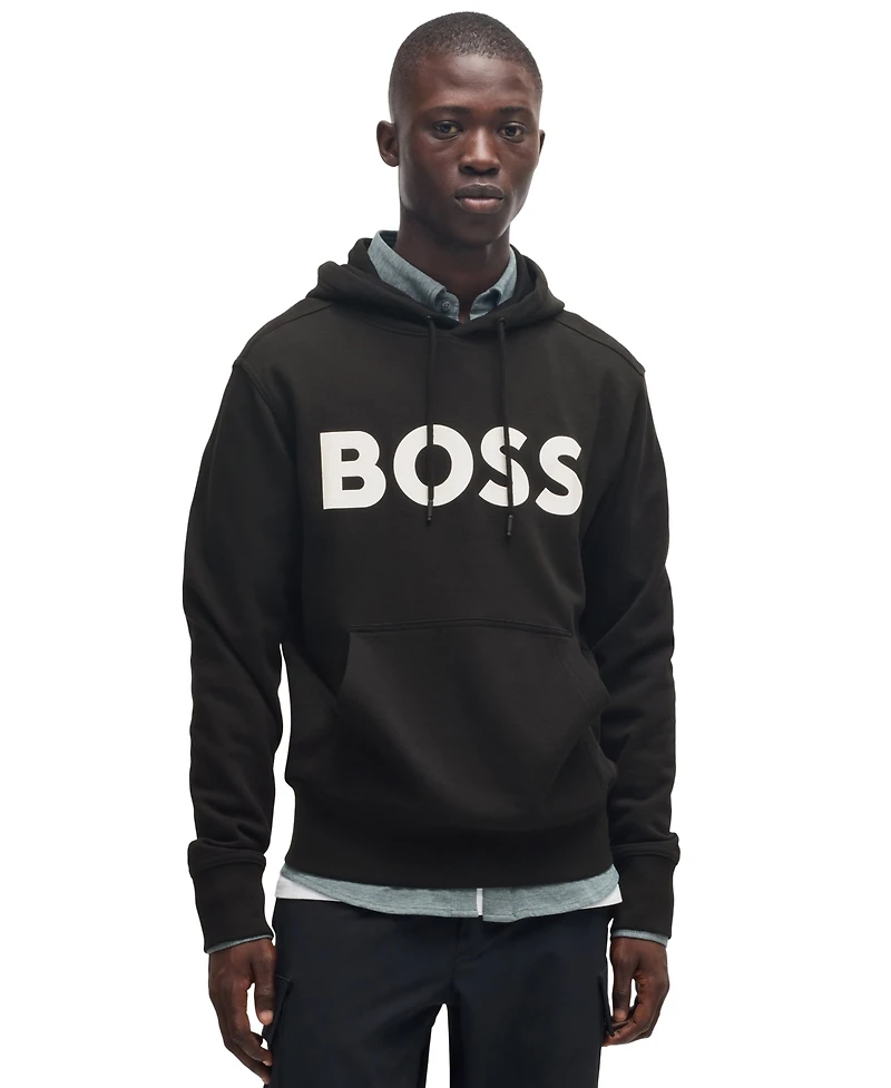 Boss by Hugo Men's Cotton Terry Relaxed-Fit Hoodie