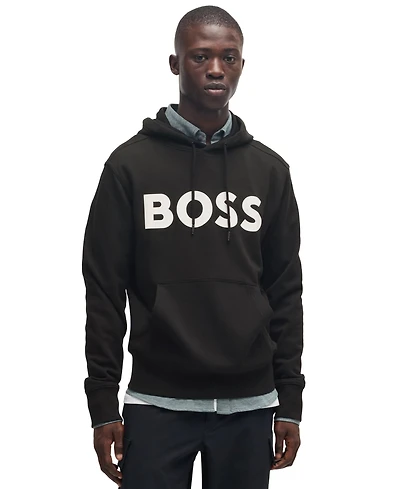 Boss by Hugo Men's Cotton Terry Relaxed-Fit Hoodie