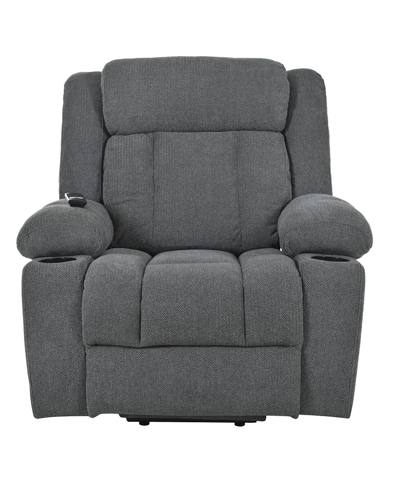 Streamdale Power Lift Recliner Chair, Extended Footrest, Cup Holders - Dark Gray