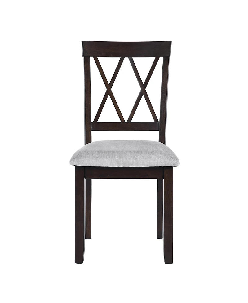 Natural 3-Piece Dining Set with Drop Leaf Table & Upholstered Chairs