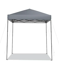6.6 x 6.6 Feet Outdoor Pop-up Canopy Tent with Upf 50+ Sun Protection-Gray