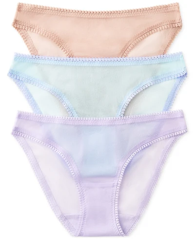 On Gossamer Women's 3-Pk. Mesh Hip Bikini Underwear 3202GB3