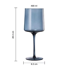 The Wine Savant Khen Pastel Muted Square Wine Glasses, Set of 4