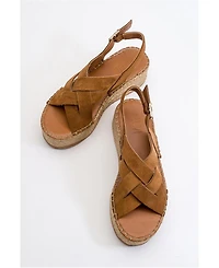 Lontano Suede Leather Platform Sandal (Women)