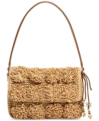 Sam Edelman Phoebe Small Raffia Shoulder Flap Bag