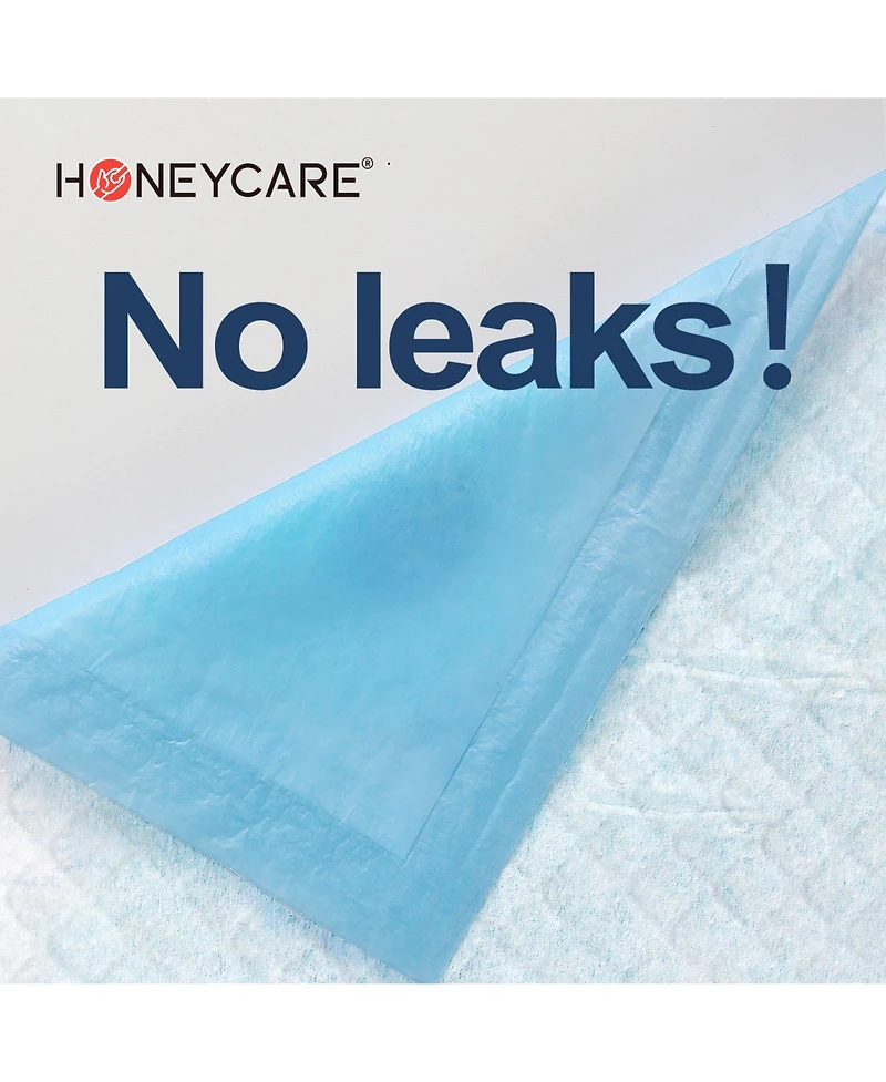 HoneyCare All-Absorb, X-Large Dog and Puppy Training Pads, Ultra Absorbent and Odor Eliminating, Leak-Proof 5-Layer Potty Training Pads with Quick-Dry