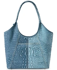 Brahmin Melora Denim Secour Large Leather Tote