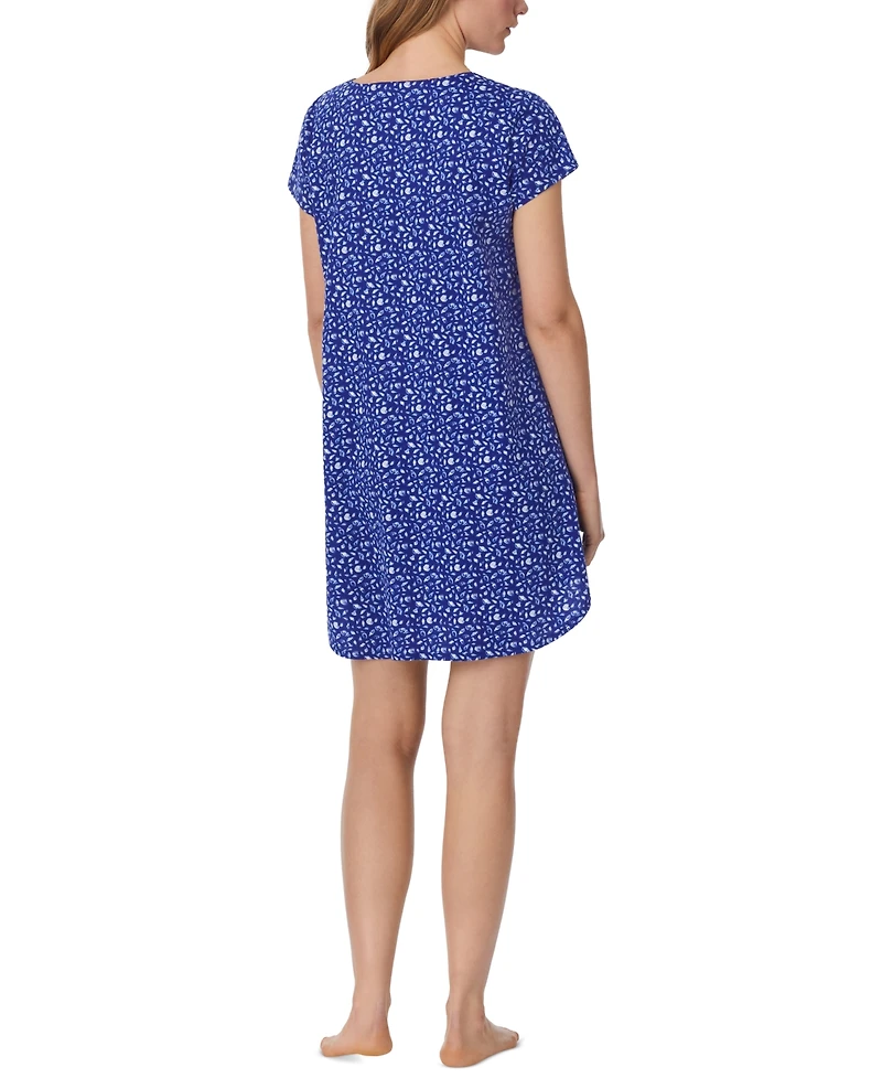 Eileen West Women's Cotton Cap-Sleeve Nightshirt
