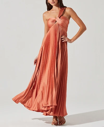 Astr the Label Women's Rasya One-Shoulder Pleated Dress
