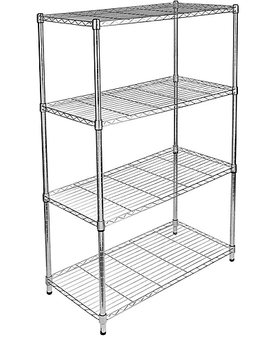Heught Adjustable Simple Deluxe 4-Tier Heavy Duty Storage Shelving Unit