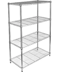 Heught Adjustable Simple Deluxe 4-Tier Heavy Duty Storage Shelving Unit
