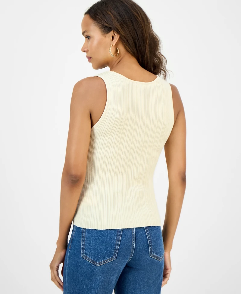 I.n.c. International Concepts Petite Striped Cotton Top