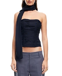 Lioness Women's Island Ruched Scarf-Trim Tube Top