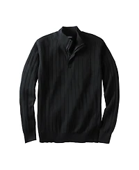 KingSize Men's Quarter Zip Mock Neck Lightweight Sweater