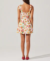 Astr the Label Women's Tinesha Cotton Shoulder-Tie Dress