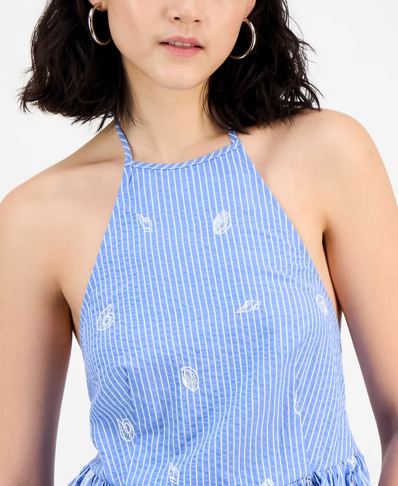 En Saison Women's Amelie Striped Peplum Top