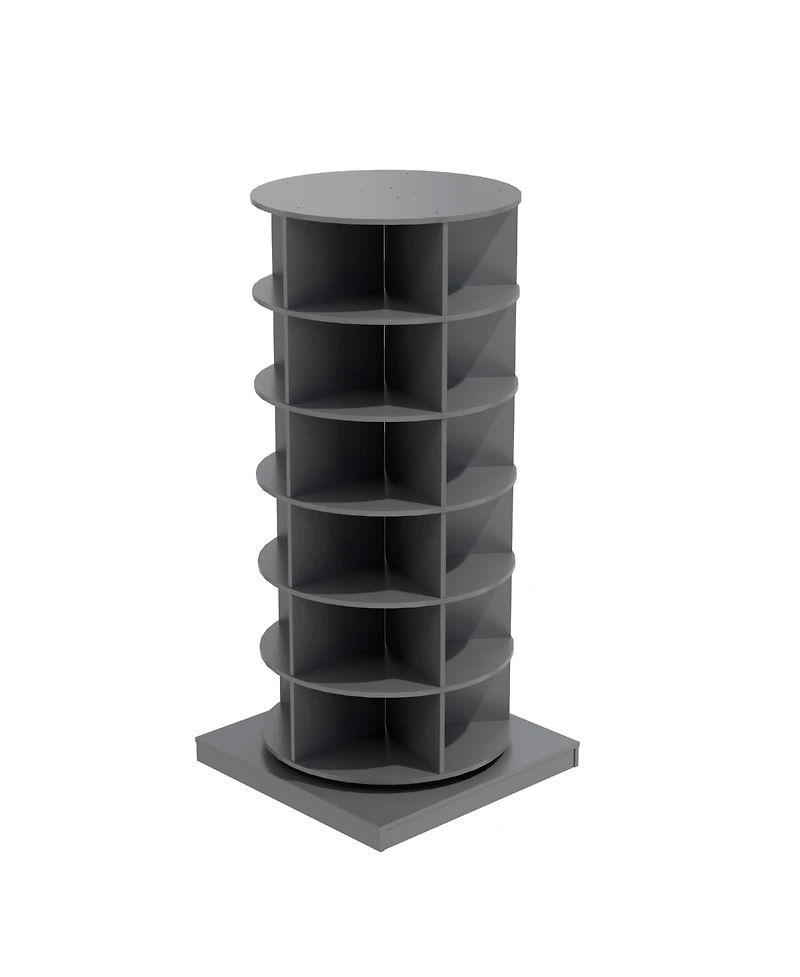 Streamdale Grey 360 Rotating shoe cabinet 6 layers
