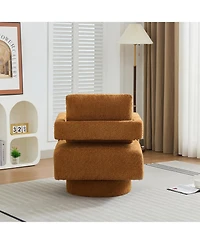 Streamdale Furniture Modern Swivel Accent Chair with Open Back