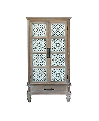 Streamdale 55" Rustic Wood Tower Cabinet with Storage