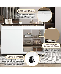 Streamdale 43" Multi-Functional Storage Island Cabinet with Drawers & Shelves