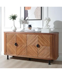 Streamdale Modern Accent Cabinet with Adjustable Shelves and 4 Doors