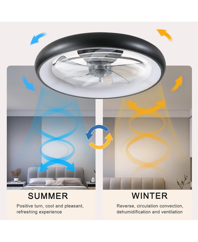 Streamdale Ceiling Fan with Lights Dimmable Led