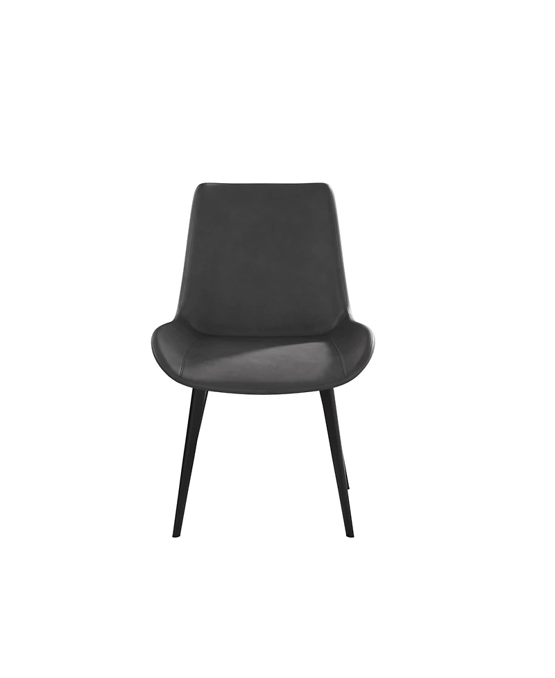 Streamdale Grey Dining Chair with Black Metal Legs (4-pack)