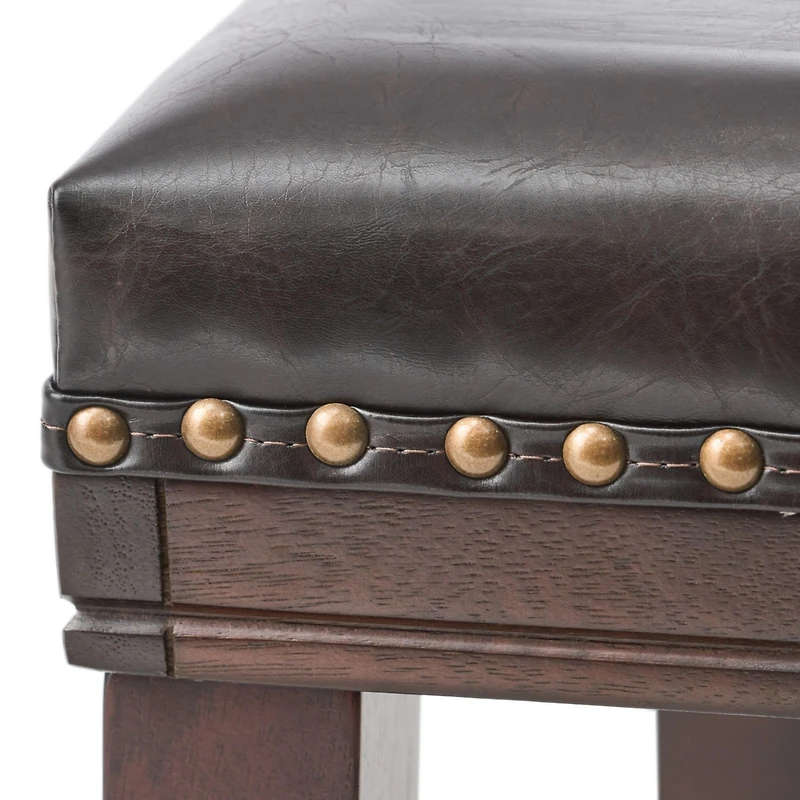 Streamdale Leather and Wood Bar Stool Style and Durability