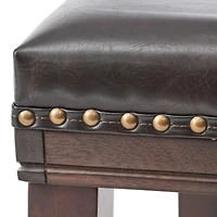 Streamdale Leather and Wood Bar Stool Style and Durability