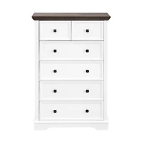 Streamdale Furniture Elegant Wood Grain Tabletop with Modern Metal Handles and Anti-Tipping Protection