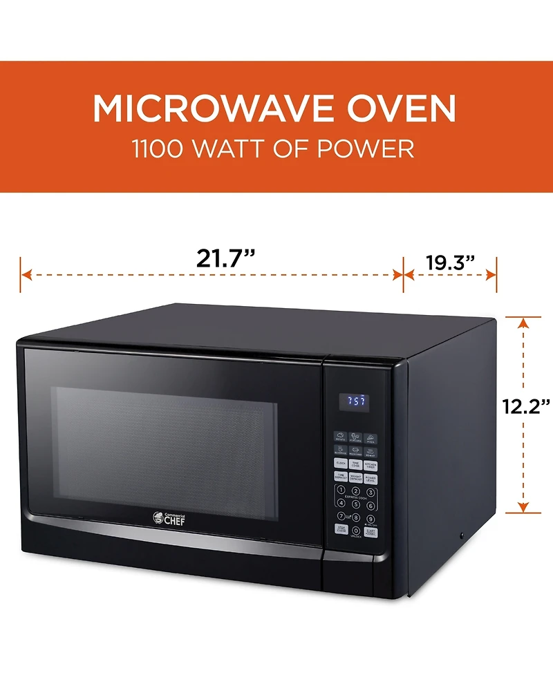 1.4 Cu. Ft. Counter Top Microwave, Black