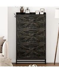Streamdale Shoe Cabinet, Entry Home Shoe Cabinet, Entrance Balcony Storage Cabinet, Large Capacity Shoe Rack, Grey
