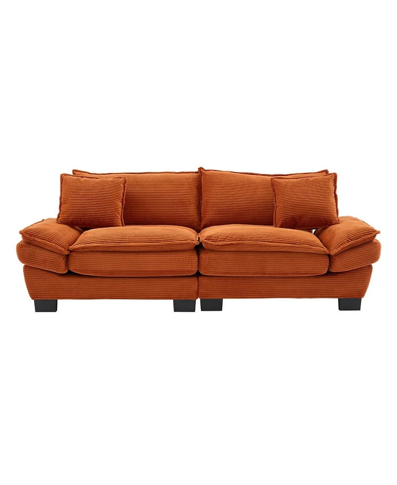 Streamdale Comfy Corduroy Sleeper Sofa with Pillows for Home or Office