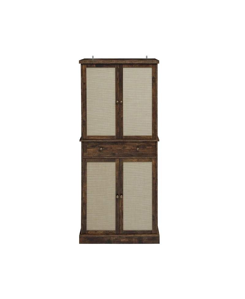 Streamdale 4 Door Cabinet with 1 Drawer, with 4 Adjustable Inner Shelves, Storage Cabinet