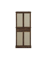 Streamdale 4 Door Cabinet with 1 Drawer, with 4 Adjustable Inner Shelves, Storage Cabinet