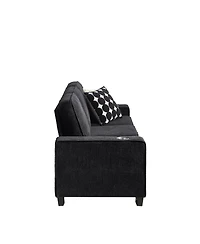 Streamdale 83.86"Corduroy Fabric sofa,Modern Compressed Couch,3-Seater Sofa, Furniture for Living Room,Bedroom,office