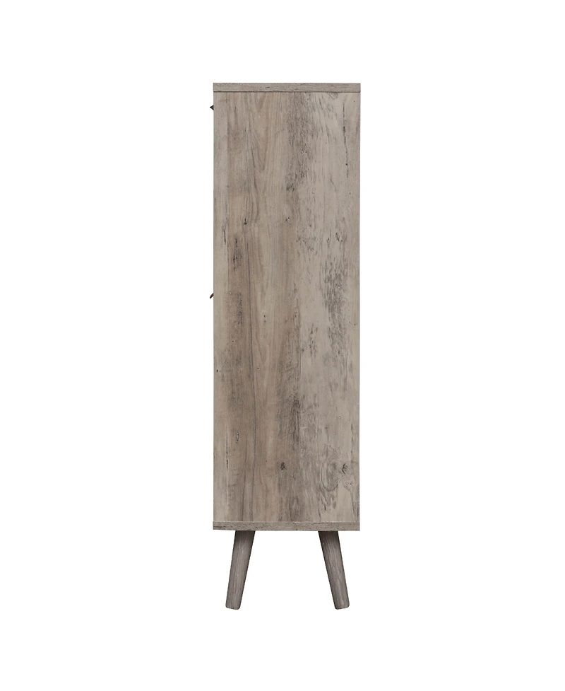 4 Door Shoe Rack, Freestanding Modern Shoe Storage Cabinet, for Entryway
