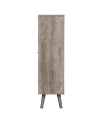 4 Door Shoe Rack, Freestanding Modern Shoe Storage Cabinet, for Entryway