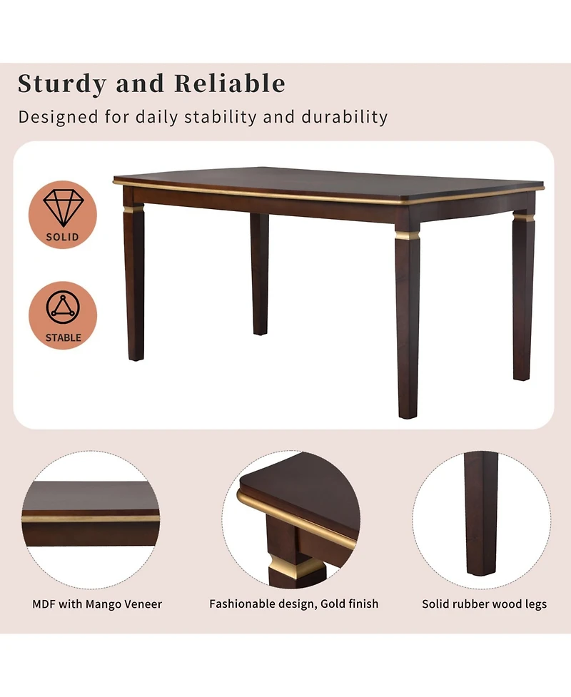 Streamdale 6-Piece Dining Set Table, 4 Chairs, Bench