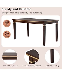 Streamdale 6-Piece Dining Set Table, 4 Chairs, Bench